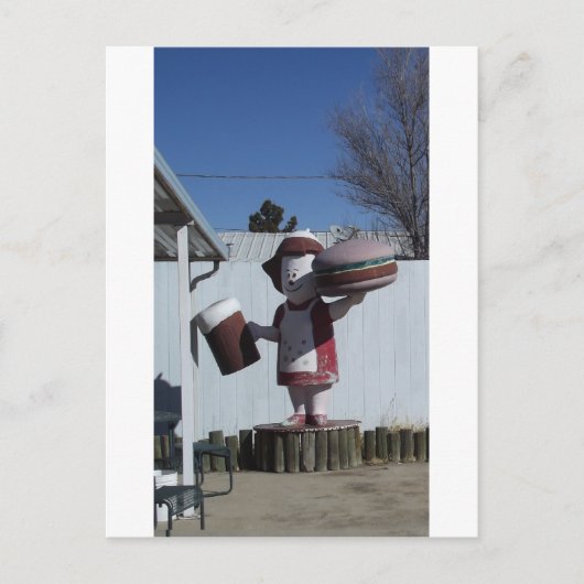 Vintage Hamburger Lady Postkarte (Vorderseite)