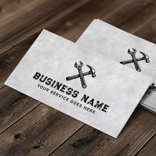 Vintage Hammer & Wrench Handwerker-Reparaturservic Visitenkarte