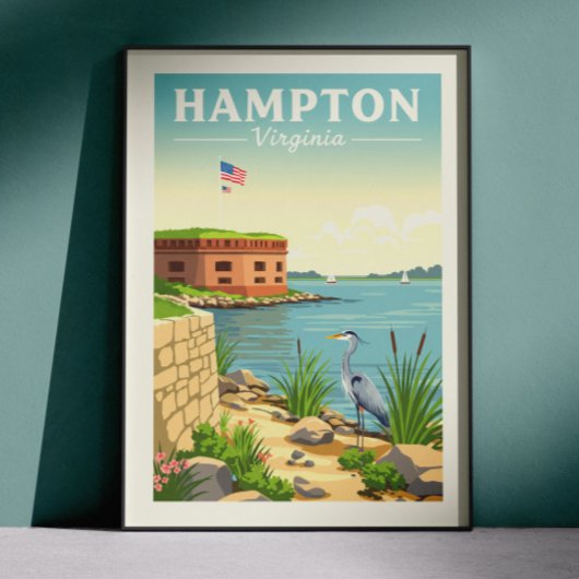 Vintage Hampton Virginia Poster