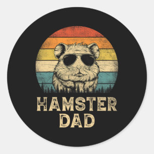 Vintage Hamster Papa Hamsterliebhaber Daddy Vater& Runder Aufkleber