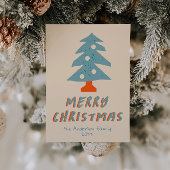 Vintage Hand Drawn Funky Tree Weihnachten Non-Foto