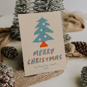 Vintage Hand Drawn Funky Tree Weihnachten Non-Foto