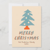 Vintage Hand Drawn Funky Tree Weihnachten Non-Foto (Vorderseite)