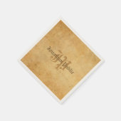 Vintage Hand Mit Monogramm Serviette (Ecke)