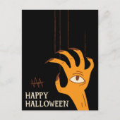 Vintage Hand Puppet Halloween Feiertagspostkarte (Vorderseite)