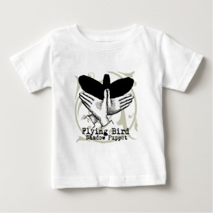 Vintage Hand Schatten Puppe Vogel Baby T-shirt