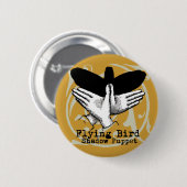 Vintage Hand Schatten Puppe Vogel Button (Vorne & Hinten)