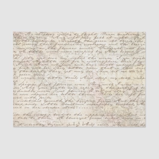 Vintage Hand Schriftliche Buchstabenkombination Seidenpapier (Vorderseite)