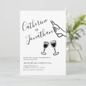 Vintage Hand Schriftliche neutrale Einsatzpartei Einladung (Stehend Vorderseite)