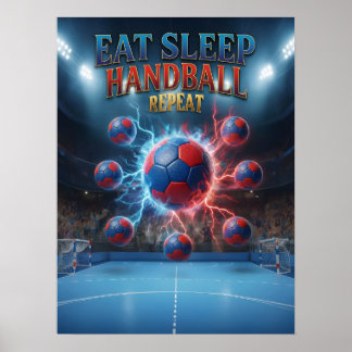Vintage Handball Bootleg Kunst Poster
