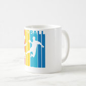 Vintage Handball-Grafik Kaffeetasse (VorderseiteRechts)