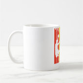 Vintage Handball-Grafik Kaffeetasse (Links)