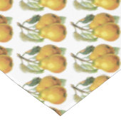 Vintage handbemalte Birnen, französisches Landdeko Tischdecke (Schrägansicht)