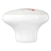 Vintage handbemalte Style Wild Rose Keramikknauf (Seitenansicht)