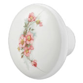 Vintage handbemalte Style Wild Rose Keramikknauf (Rechts)