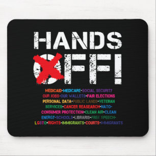 Vintage Hände aus Protest gegen mein Sozialversich Mousepad