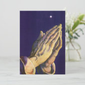 Vintage Hände Gebet mit Stern von Bethlehem (Stehend Vorderseite)