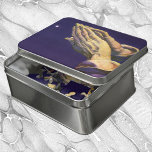 Vintage Hände Gebet mit Stern von Bethlehem Puzzle<br><div class="desc">Vintage Illustration religiöses Christentum-Design mit einem Händchen von einem alten Mann zusammenklatschte in heiligen Gebet gegen den Himmel und den Nachthimmel. In Christlicher Tradition offenbarte der Stern von Bethlehem, auch als Weihnachtsstern bezeichnet, die Geburt Jesu Christi der Magie und führte sie später nach Bethlehem. Das ursprüngliche Werk war Praying Hands...</div>