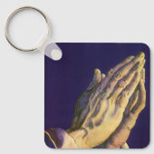 Vintage Hände Gebet mit Stern von Bethlehem Schlüsselanhänger (Vorderseite)