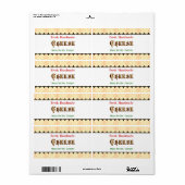 Vintage, handgefertigte Käseetiketten (Vorne)