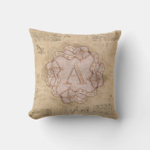 Vintage handgefertigte Letter A Word Art Pink Gold