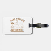 Vintage handgefertigtes Motorrad-Custom-Design Gepäckanhänger (Rückseite horizontal)