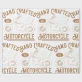 Vintage handgefertigtes Motorrad-Custom-Design Geschenkpapier (Flach)