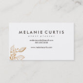 Vintage handgemalte GoldBlumen-Geschäfts-Karte Visitenkarte (Rückseite)