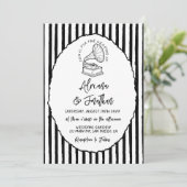 Vintage handgemalte Hochzeit Einladung (Stehend Vorderseite)