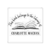 Vintage handgeschriebene Bibliothek Gummistempel (Prägung)