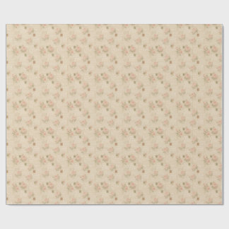 Vintage handgeschriebene Briefe und Rose Collage R Geschenkpapier