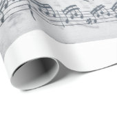 Vintage, handgeschriebene Melodie auf Russ Geschenkpapier (Rolleneckpunkt)