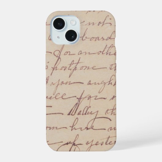 Vintage handgeschriebener Brief iPhone-Hülle 💫 iPhone 15 Hülle (Rückseite)