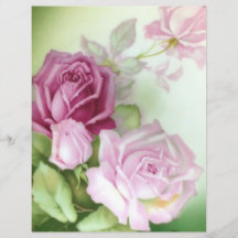 Vintage handgestrichene Rose Blumenhandkunstpapier
