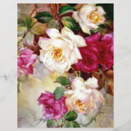 Vintage handgestrichene Rose Blumenhandkunstpapier