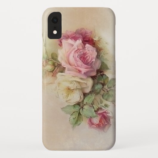 Vintage handgestrichene Rose Case-Mate iPhone Hülle (Rückseite)