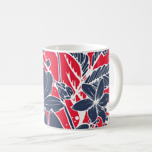 Vintage handGezeichnet Blume, elegantes Muster. Kaffeetasse (VorderseiteRechts)