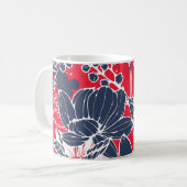 Vintage handGezeichnet Blume, elegantes Muster. Kaffeetasse (Vorderseite Links)