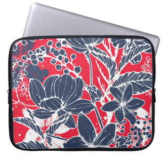 Vintage handGezeichnet Blume, elegantes Muster. Laptopschutzhülle
