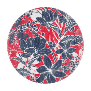 Vintage handGezeichnet Blume, elegantes Muster. Schneidebrett