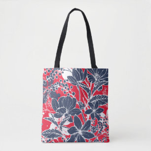 Vintage handGezeichnet Blume, elegantes Muster. Tasche