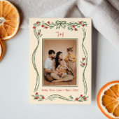 Vintage handGezeichnet Bow Frame Foto Weihnachten