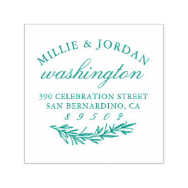 Vintage handgezeichnet Branch Wedding Rücksendeadr Permastempel