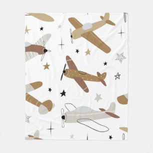 Vintage, handgezeichnet, nahtlos wiederholende Kin Fleecedecke