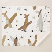 Vintage, handgezeichnet, nahtlos wiederholende Kin Sherpadecke (Vorderseite (Horizontal))