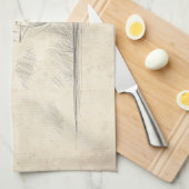 Vintage handgezeichnet Schiffsskizze Geschirrtuch (Viertel Falte)