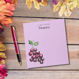 Vintage handGezeichnet Watercolor Trauben Plum Lil Notizblock