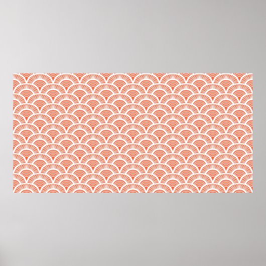 Vintage handgezeichnete Deko-Muster mit Skalenmoti Poster (Vorne)