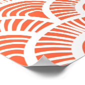 Vintage handgezeichnete Deko-Muster mit Skalenmoti Poster (Ecke)