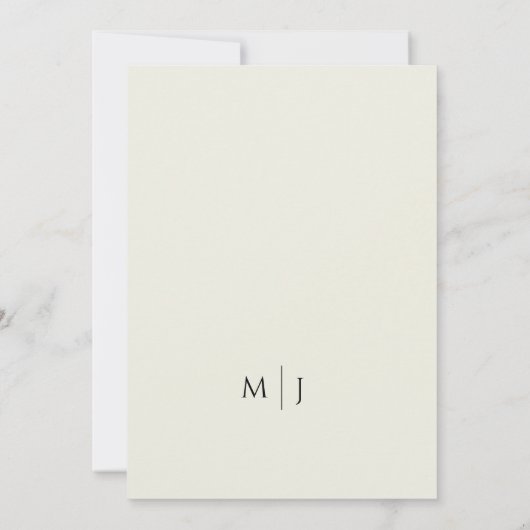 Vintage handgezeichnete, einfache, blumengeschmück einladung (Rückseite)